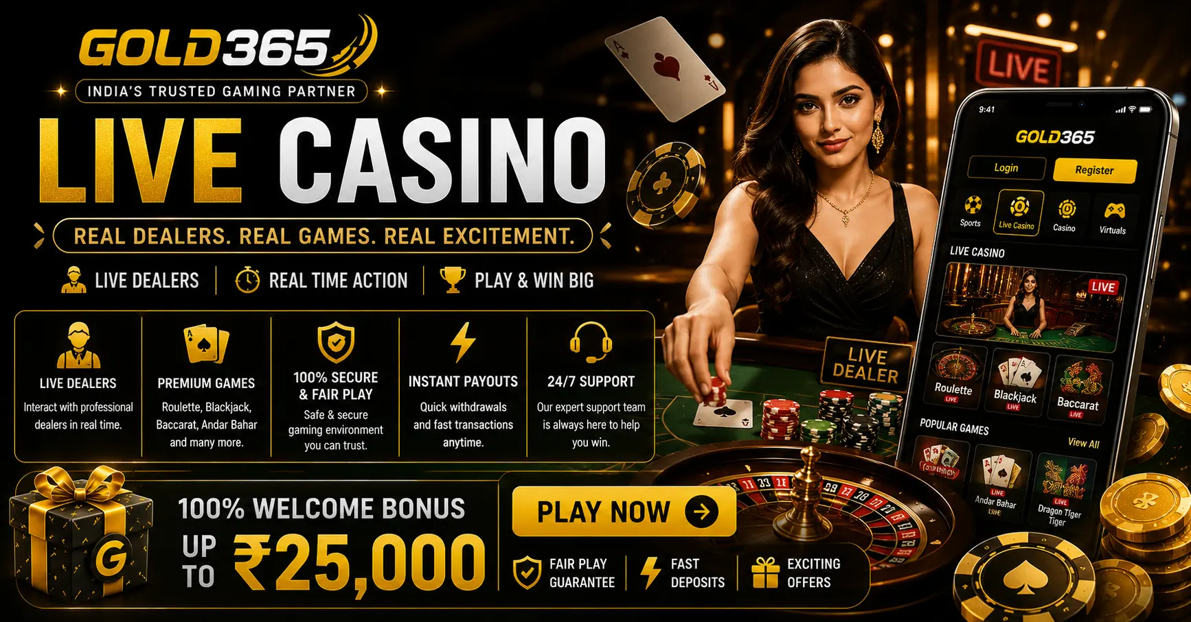 Gold365 Live Casino Games