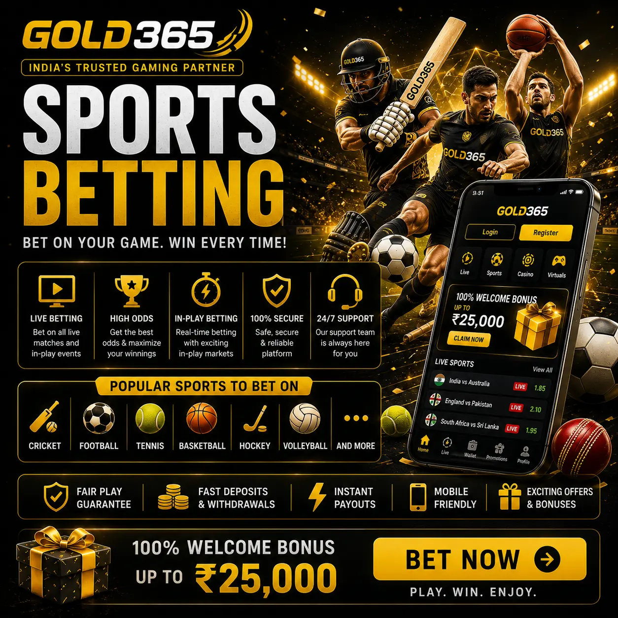 Trusted Sports Betting ID Provider Gold365