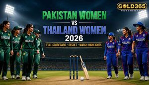 Pakistan Women vs Thailand Women 2026 scorecard and match result